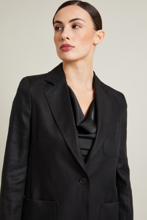 Blazer de sarga de lino