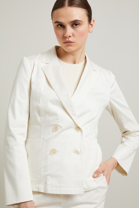 Blazer in raso stampato