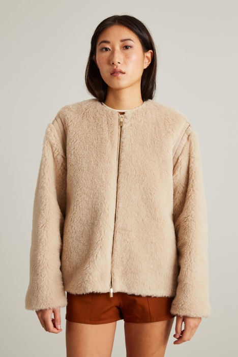 Giacca effetto peluche