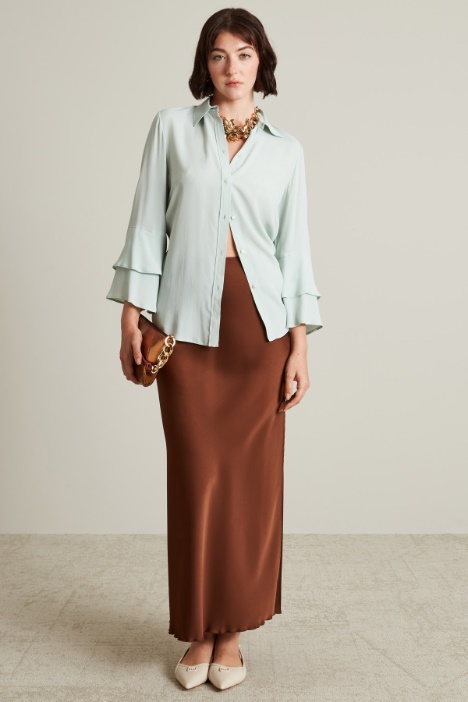 Shirt with flounced sleeves Intrend