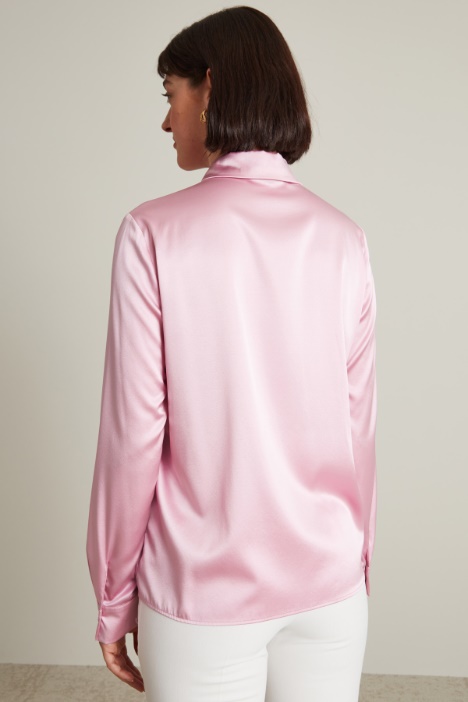 Camicia in raso di seta