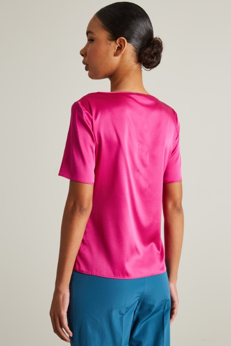 Blusa de satén de seda