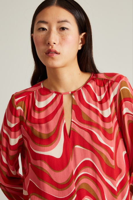 Blusa in creponne di viscosa