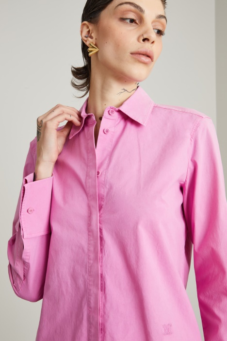 Camicia in tela con ricamo
