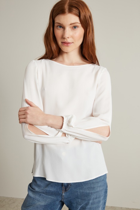Blusa in crépe