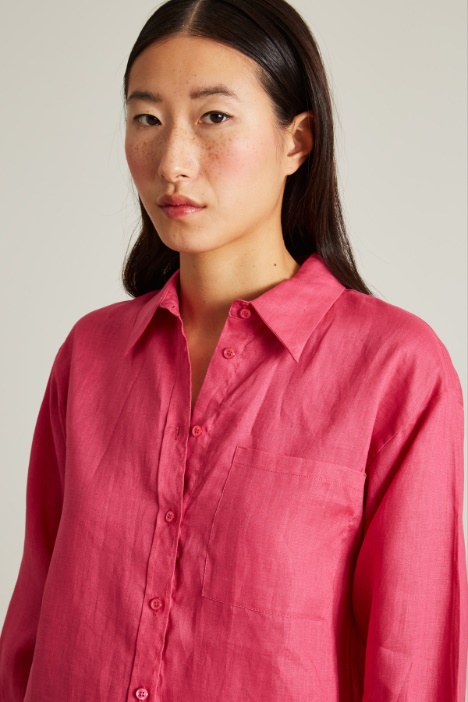 Camicia in tela di puro lino