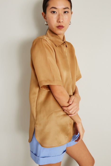 Casacca stile camicia in organza