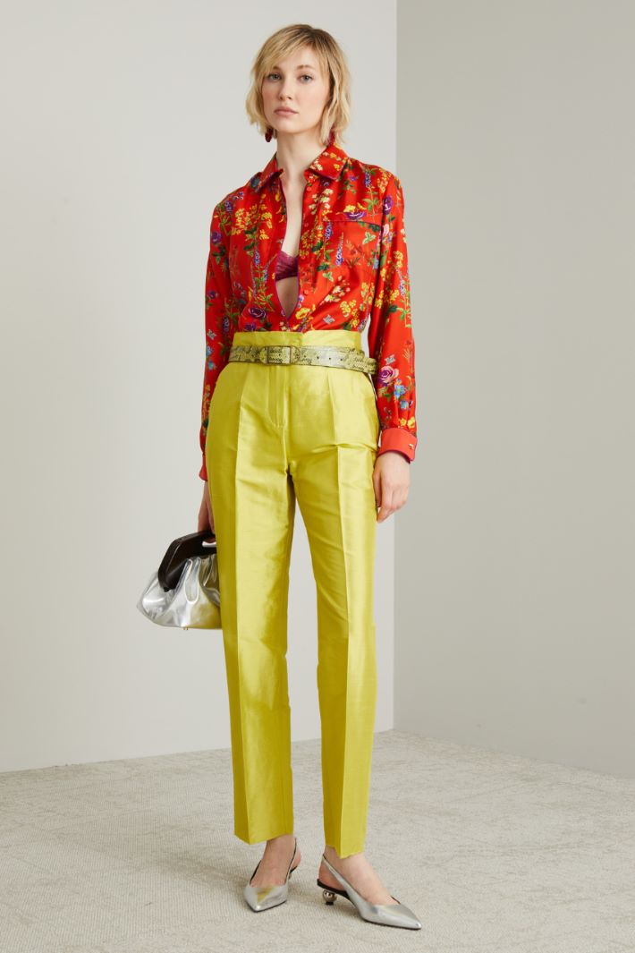 Printed silk pyjama-style shirt Intrend