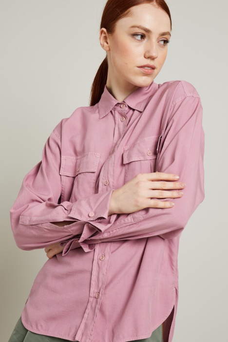 Camicia sahariana in mussola