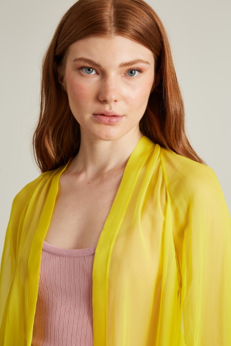 Spolverino in chiffon di seta