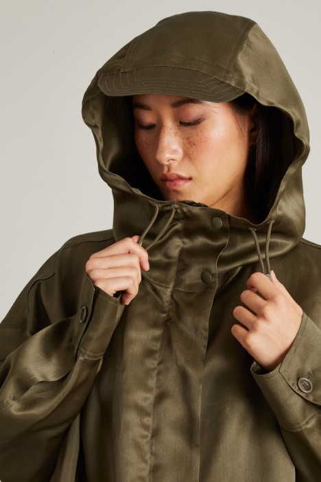 Parka in organza con coulisse