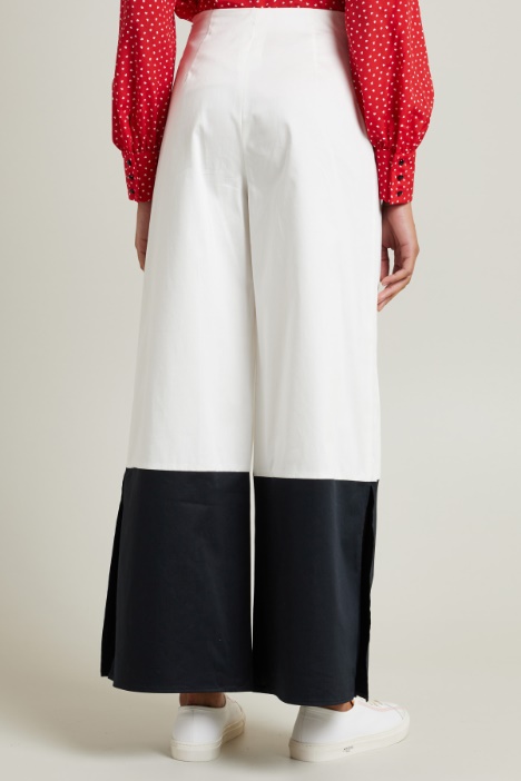 Pantaloni in raso di cotone