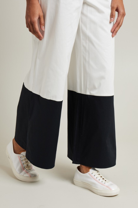 Pantaloni in raso di cotone