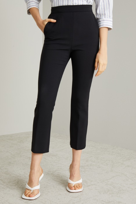 Wool crepe trousers Intrend - 3