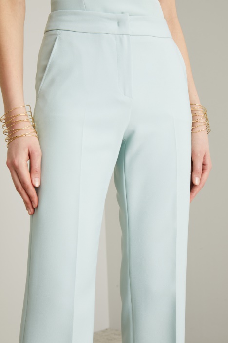 Pantaloni flare in cady