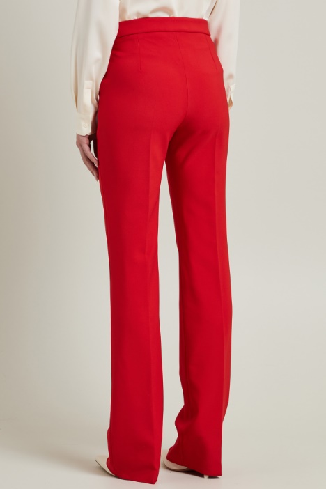 Pantaloni flare in cady