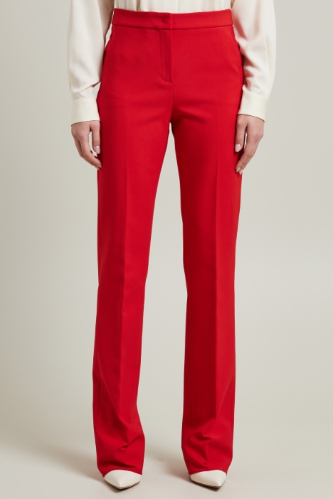 Pantaloni flare in cady