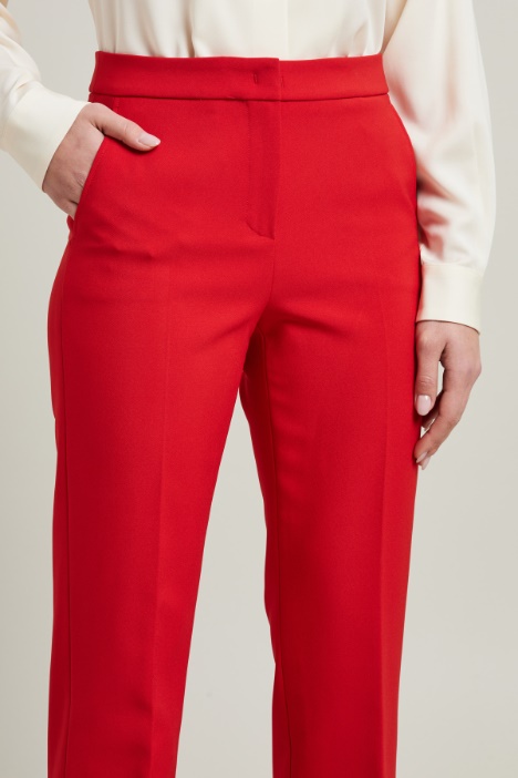 Pantaloni flare in cady