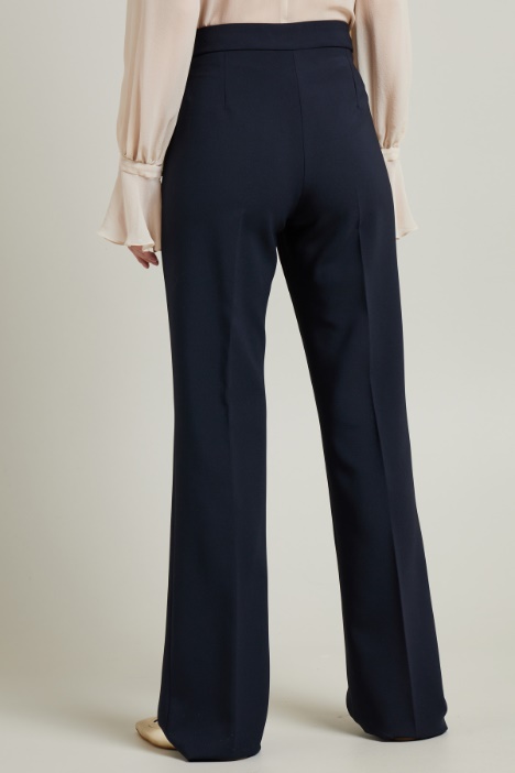 Pantaloni flare in cady