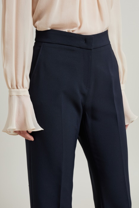 Pantaloni flare in cady
