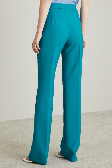 Pantaloni flare in cady