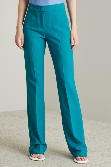 Pantaloni flare in cady