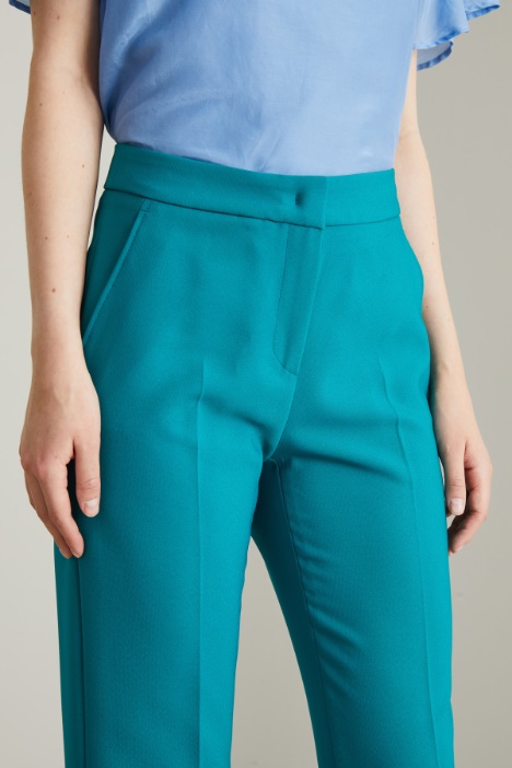 Pantaloni flare in cady