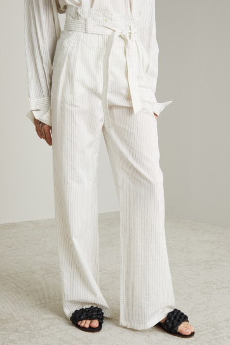 Pantalón de lona a rayas