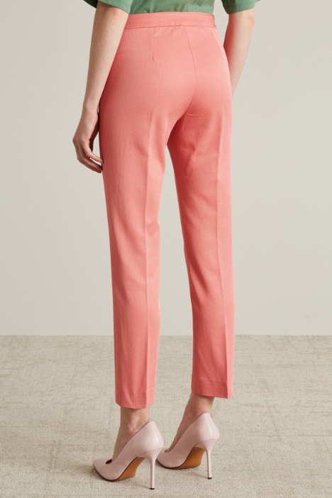 Pantaloni a sigaretta in faille