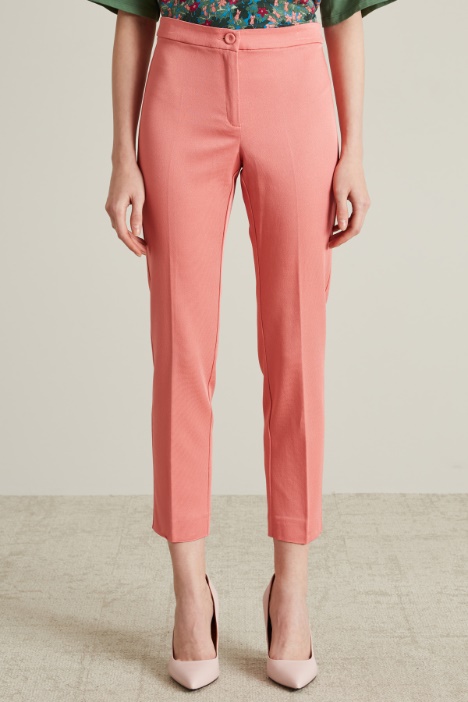 Pantaloni a sigaretta in faille