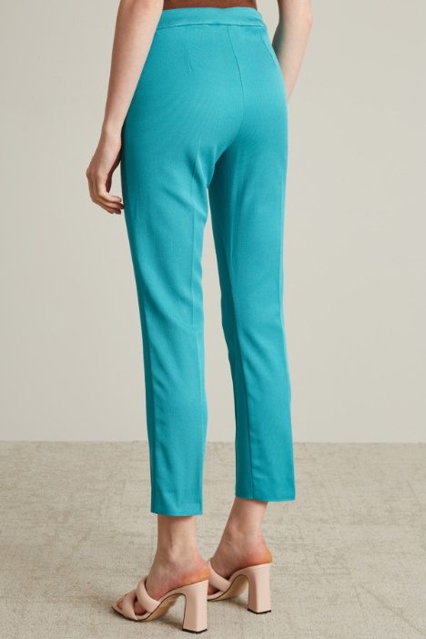 Pantaloni a sigaretta in faille