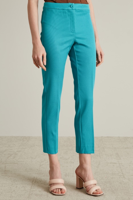 Pantaloni a sigaretta in faille