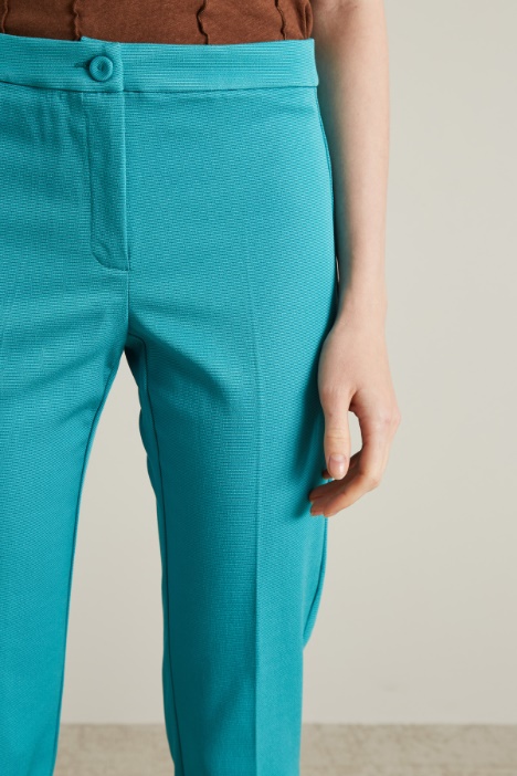 Pantaloni a sigaretta in faille