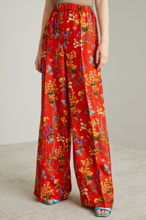 Pantalón ancho de sarga