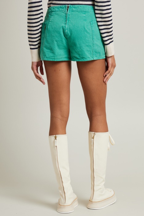 Mini short in canvas di cotone