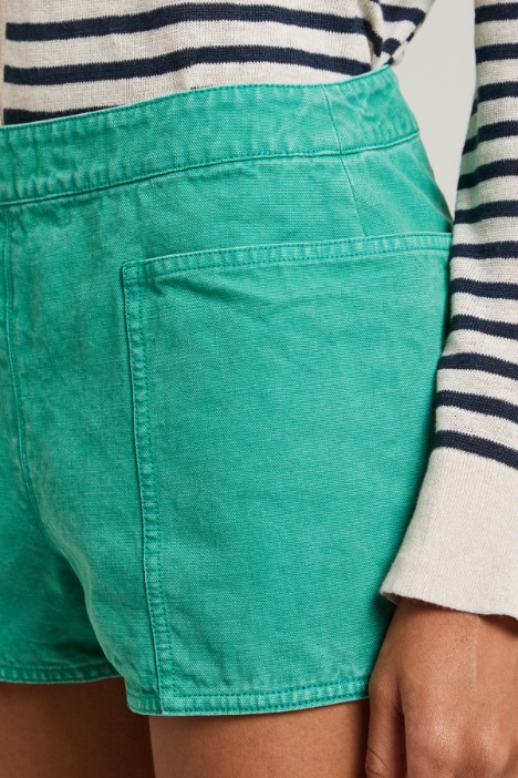 Mini short in canvas di cotone