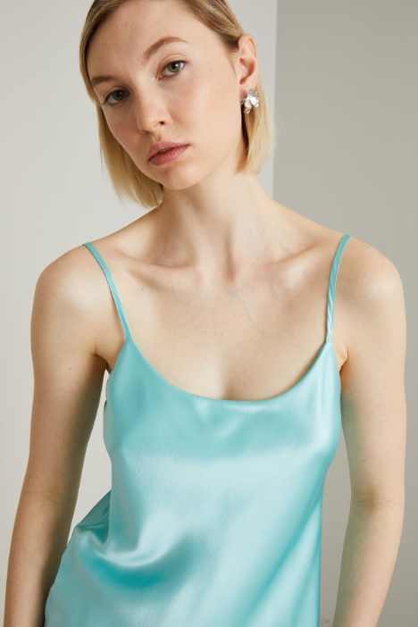 Top sottoveste in pura seta