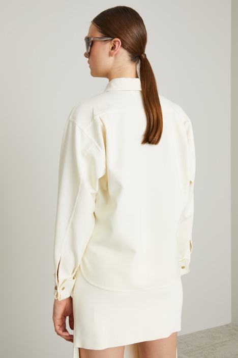 Casacca in doppia tela crépe