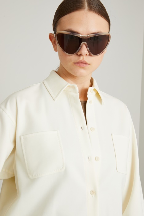 Casacca in doppia tela crépe