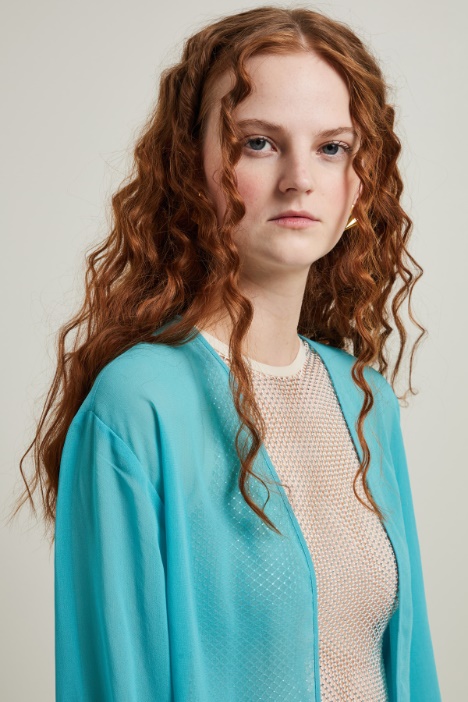 Spolverino corto in georgette