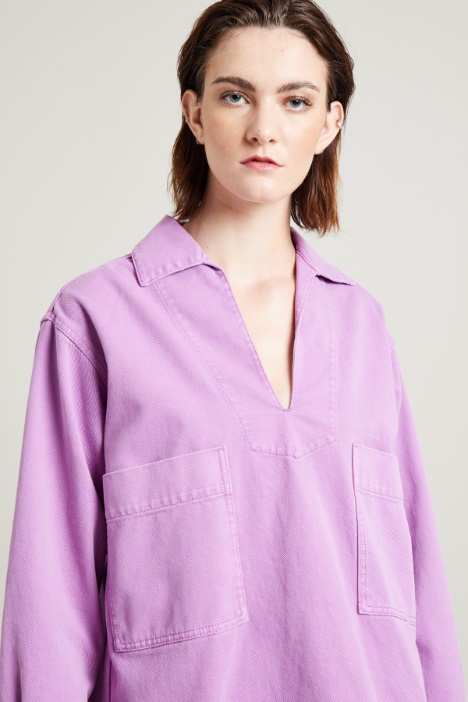 Casacca over in drill di cotone