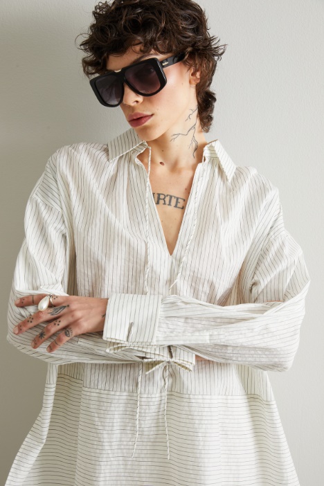 Casacca in cotone e seta