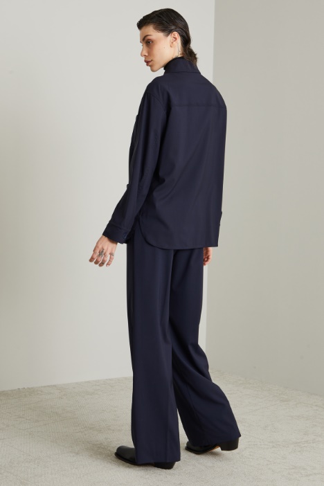 Camicia in tela di lana