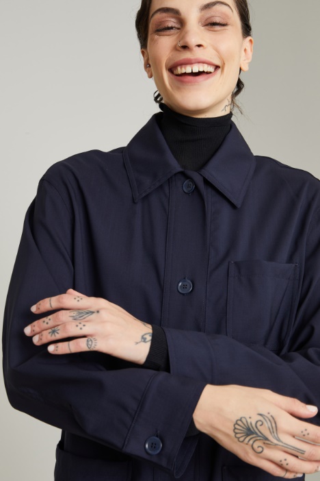 Camicia in tela di lana