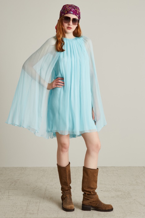 Abito in chiffon di seta