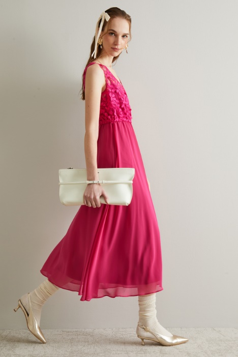 Abito in tulle e georgette