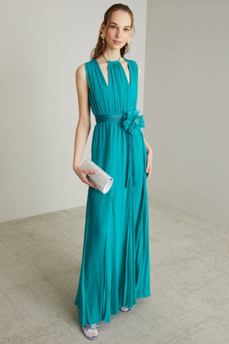 Abito lungo in chiffon