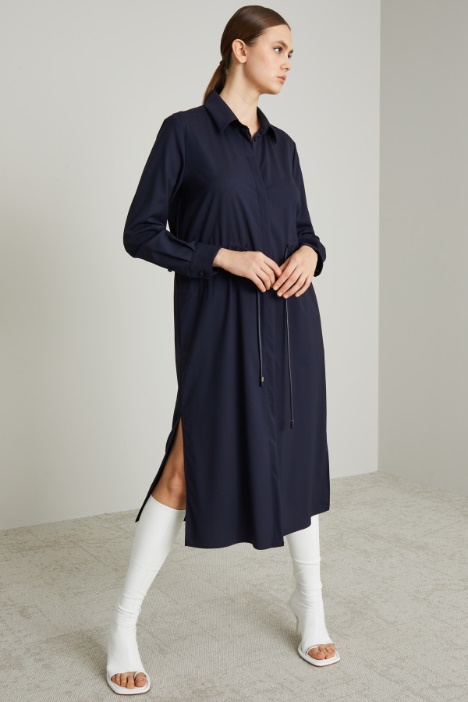 Chemisier in lana con coulisse