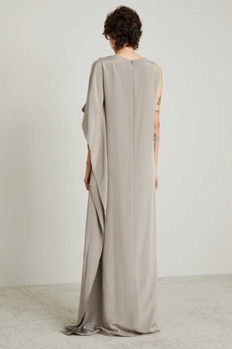 Abito monospalla in crêpe