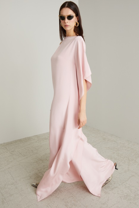 Abito monospalla in crêpe